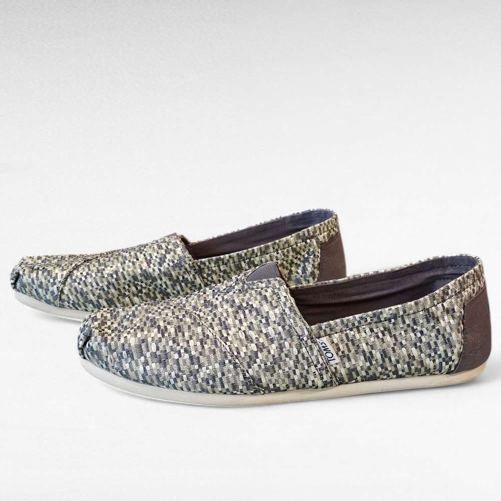 Toms Classic Glitz Woven Slip-On Shoe Size 12